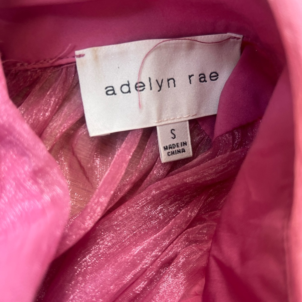 Adelyn Rae Fuchsia Sheer Romper - Picture 4 of 5